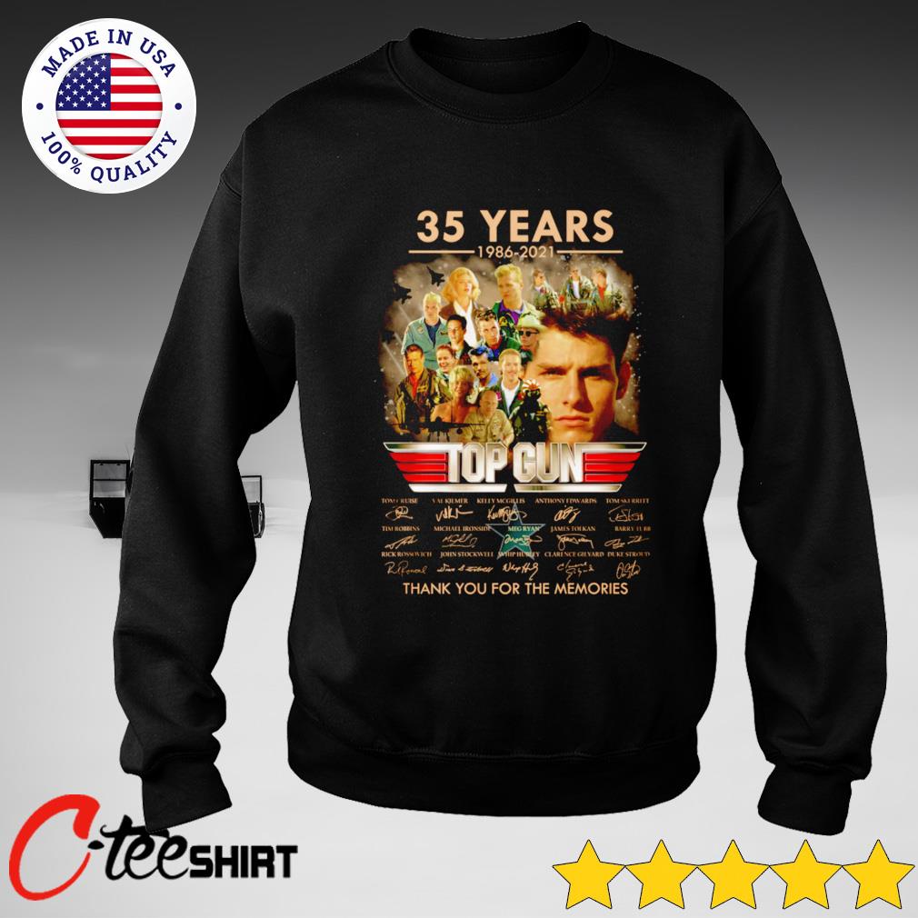 Top Gun 35 Years Of Top Gun 1986-2021 Signature Black T Shirt Men