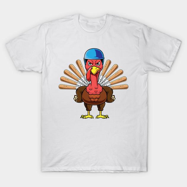 Baseball catcher Thanksgiving turkey funny shirt