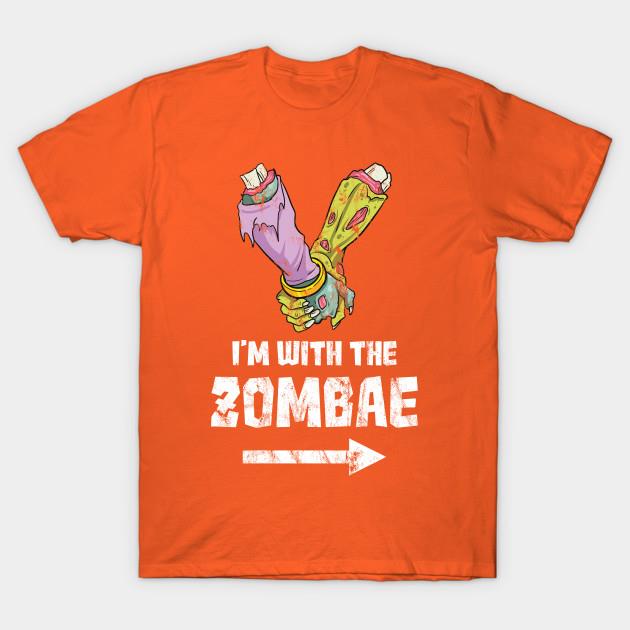I'm with the zombae zombie couple Halloween shirt