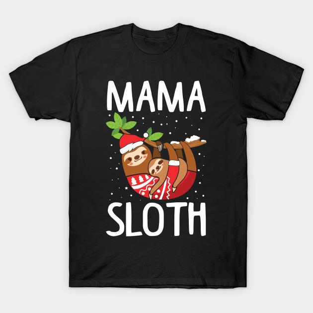 Mama Sloth Christmas t-shirt