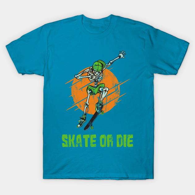 Skeleton dabbing skate or die Halloween shirt
