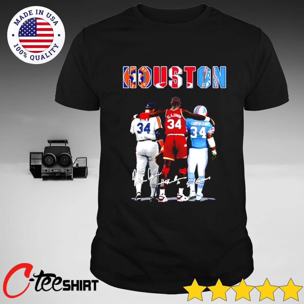 Nice houston Kian Hakeem Olajuwon and Earl Campbell signature shirt