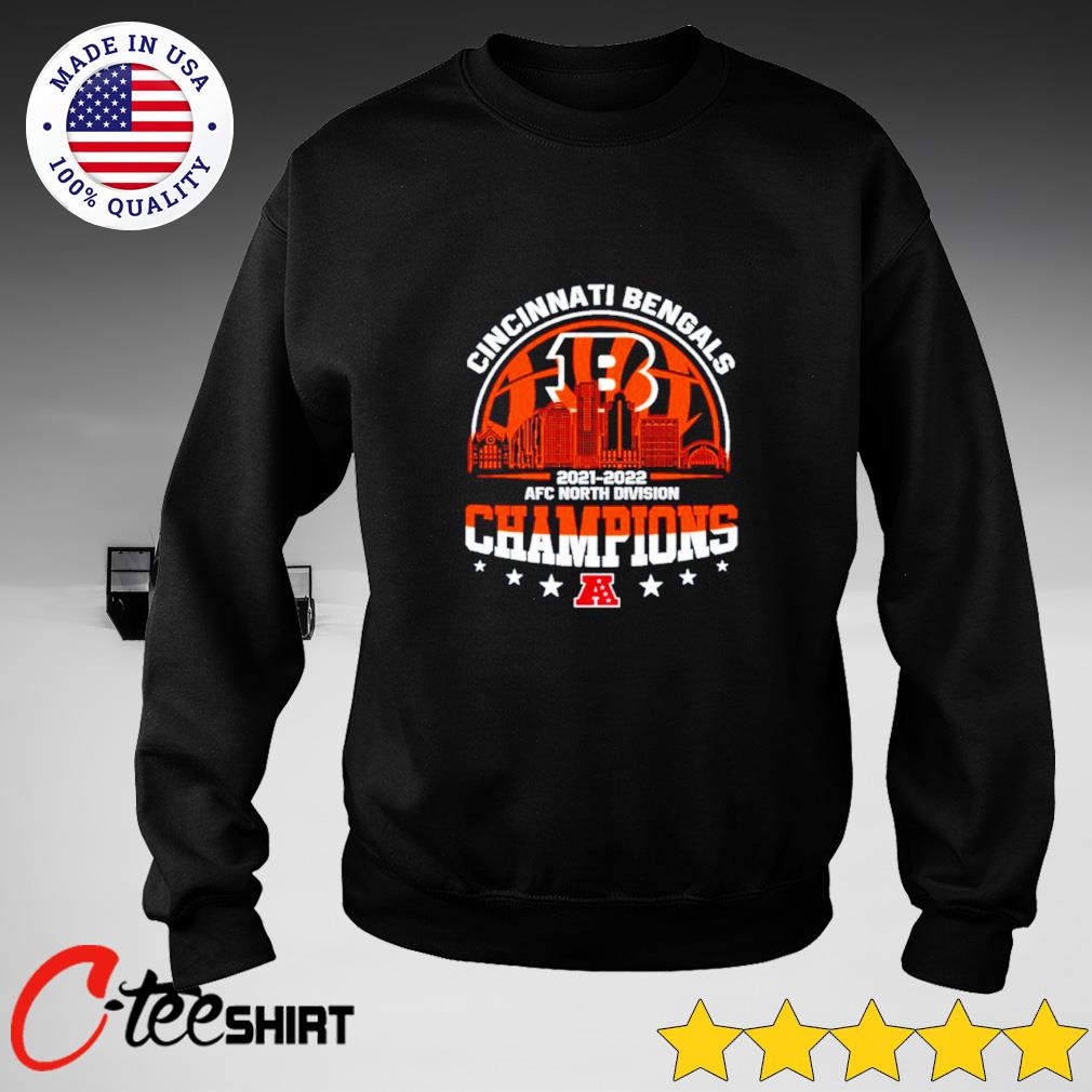 Cincinnati bengals champions 2021 2022 afc north shirt, hoodie