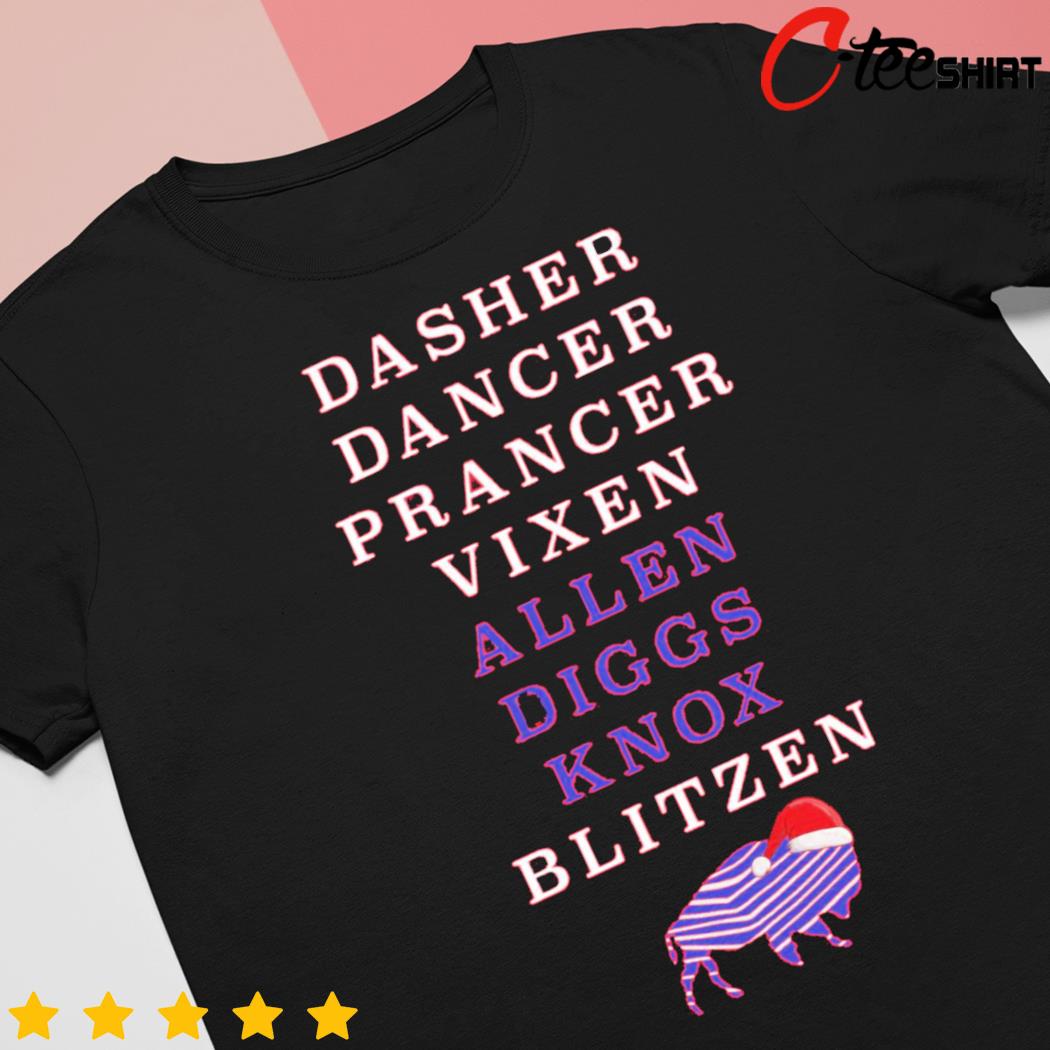 Dasher Dancer Prancer Vixen Allen Diggs Knox Blitzen shirt, hoodie