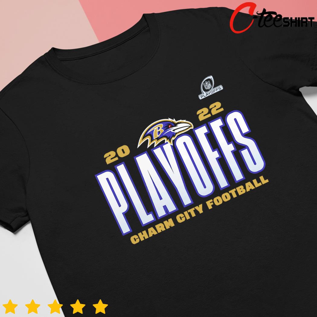 Baltimore Ravens 2022 NFL Playoffs Our Time Charm City Football logo shirt,  hoodie, sweater, long sleeve and tank top