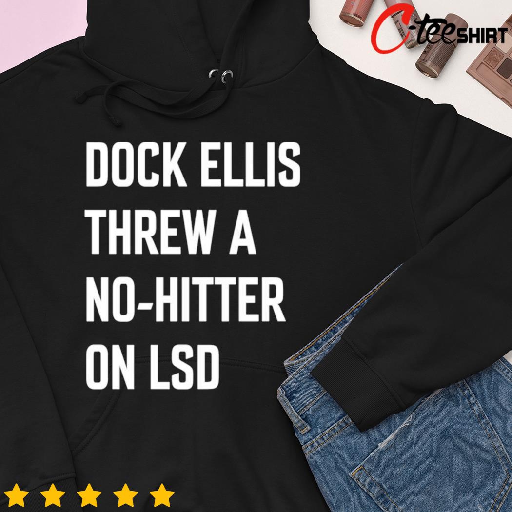 Bucktee Dock Ellis Threw A No Hitter on LSD Shirt (Style: Ladies Tee, Color: Midnight Navy, Size: L)