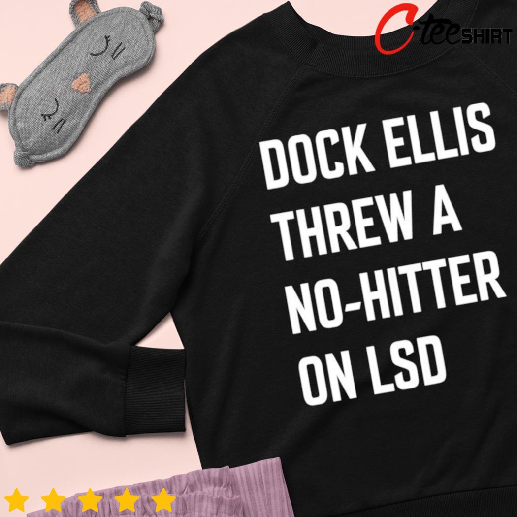 Bucktee Dock Ellis Threw A No Hitter on LSD Shirt (Style: Ladies Tee, Color: Midnight Navy, Size: L)