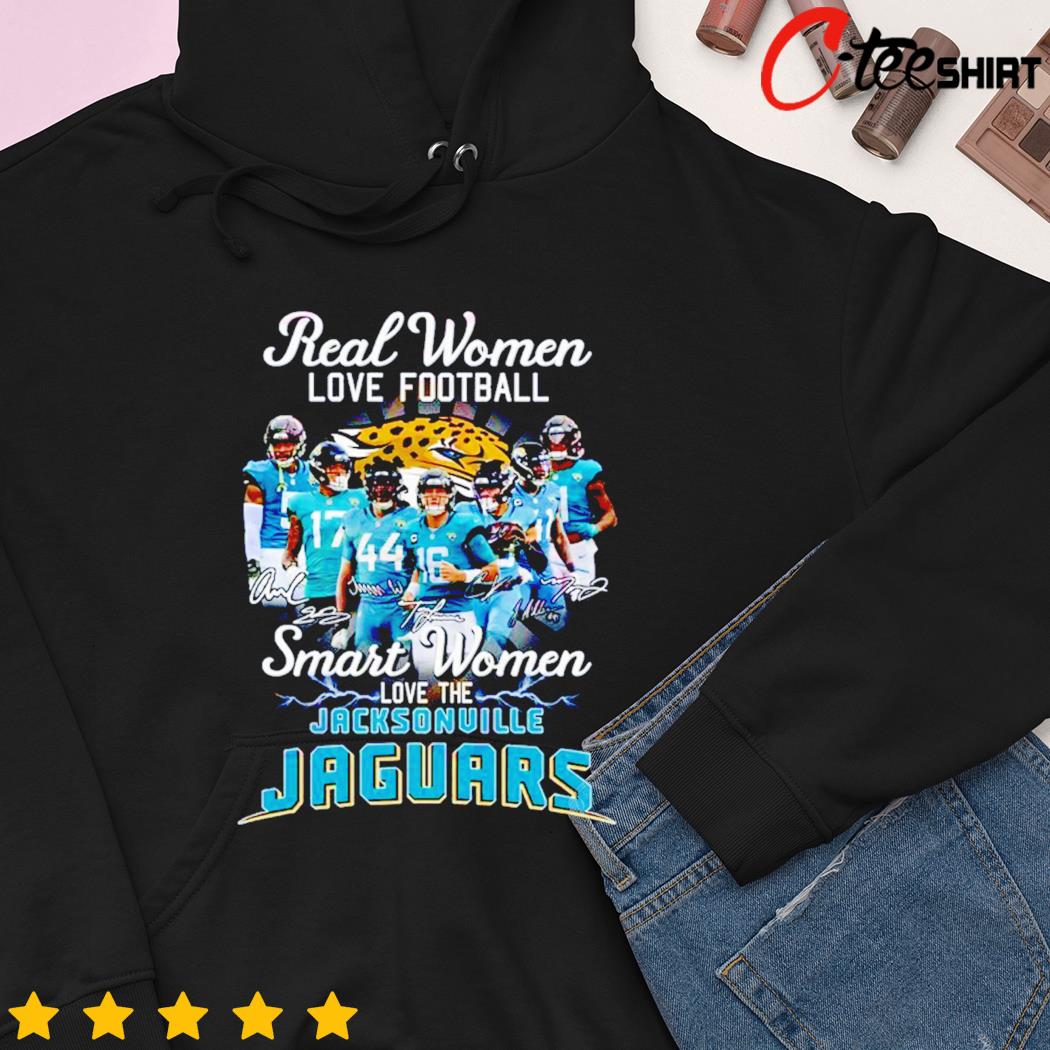 Real Women Love Football Smart Women Love The Jacksonville Jaguars T Shirt  - Growkoc