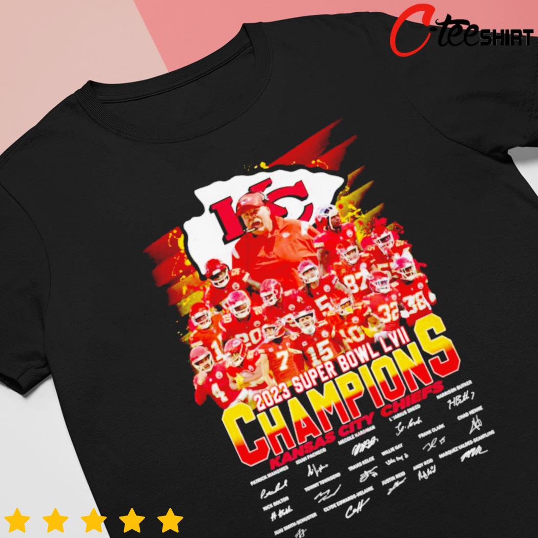 Kansas City Chiefs Super Bowl Champions signature 2023 shirt