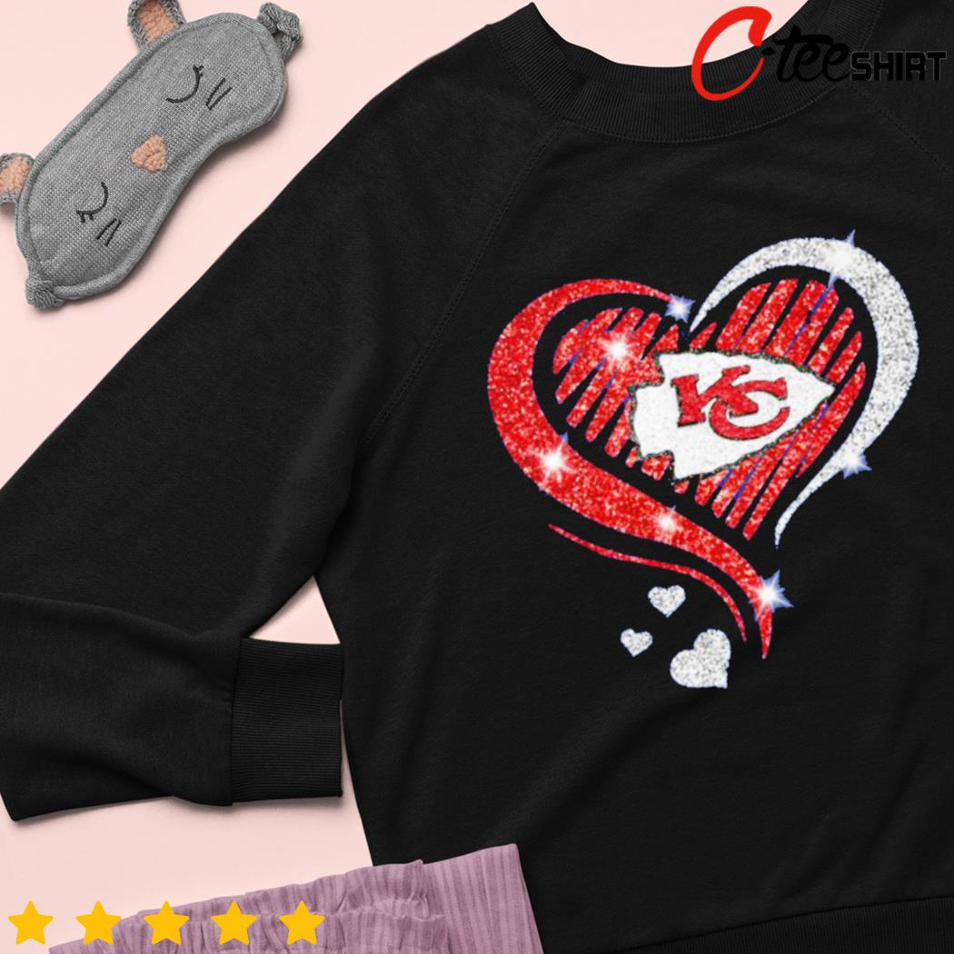 KC Chiefs football diamond heart shirt, hoodie, sweater, long sleeve and  tank top