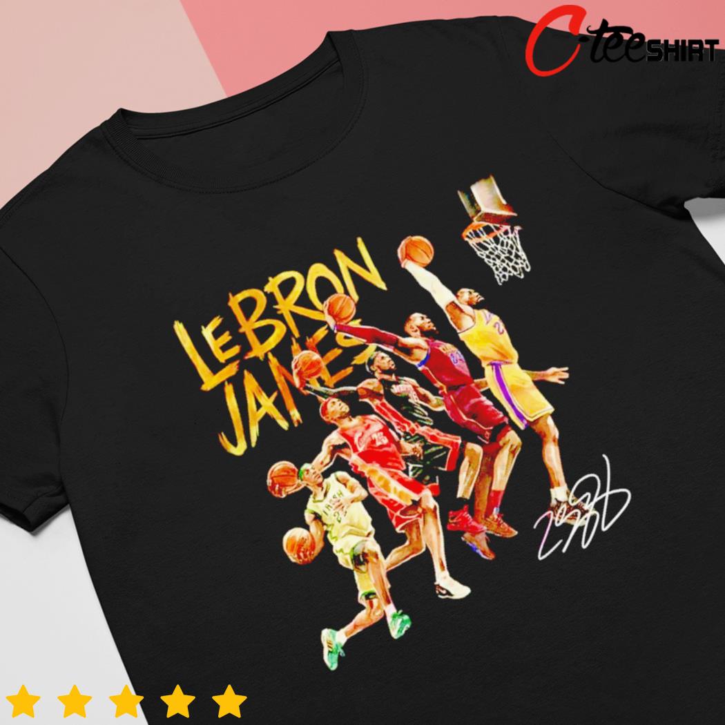 Lebron James signature 2003 – 2023 thank you for the memories t-shirt,  hoodie, sweater, long sleeve and tank top