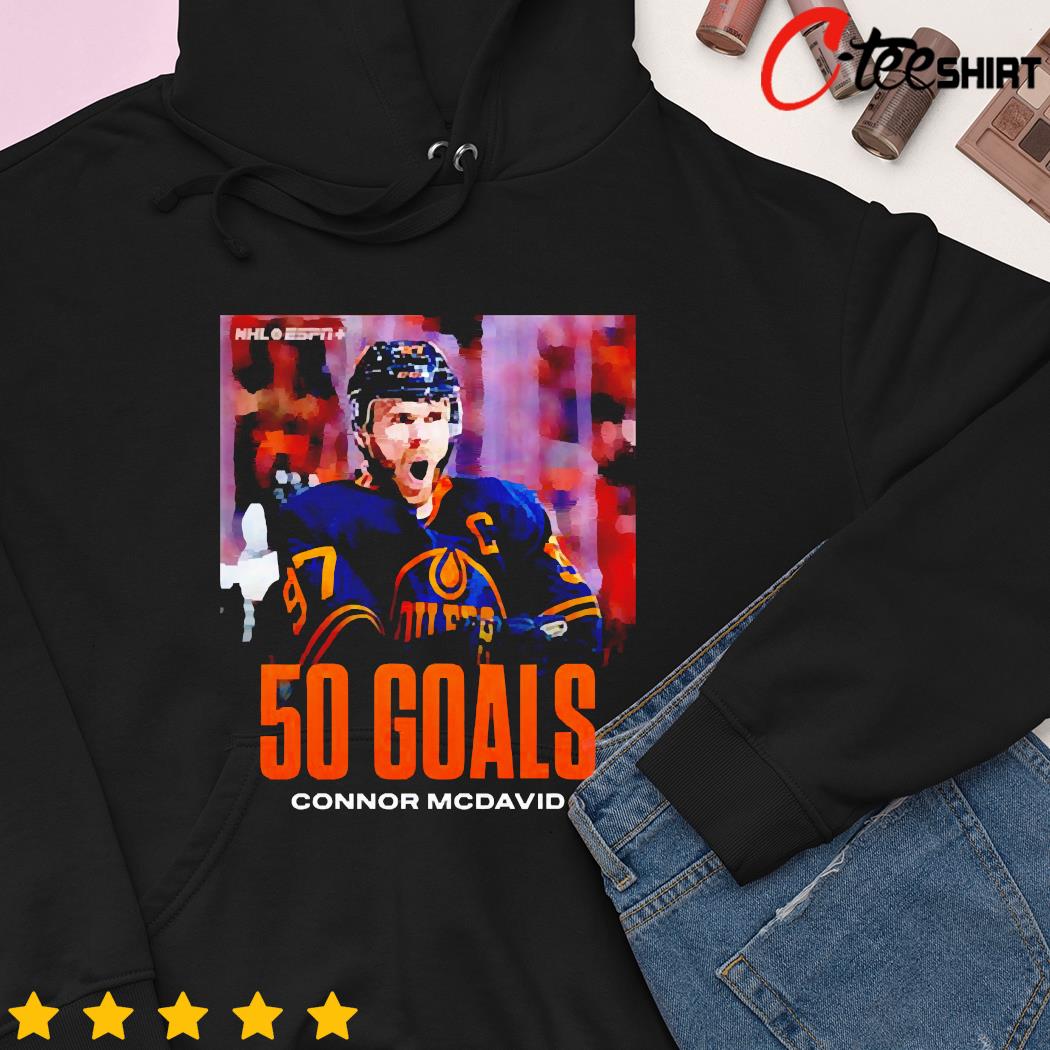 Connor McDavid Edmonton Oilers 50 goals season shirt - Limotees
