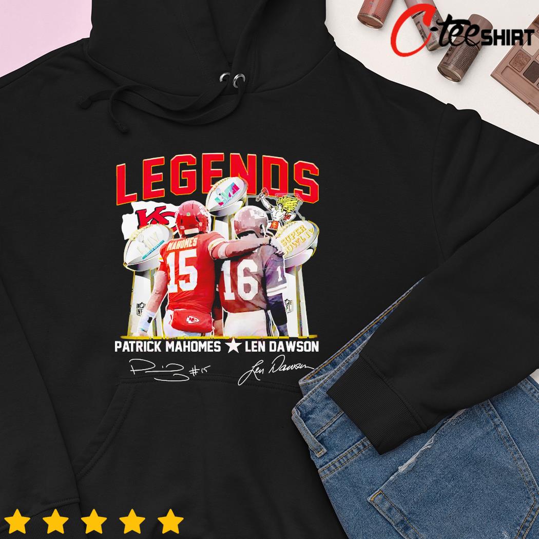 Legends Patrick Mahomes And Len Dawson signature shirt, hoodie, sweater,  long sleeve and tank top