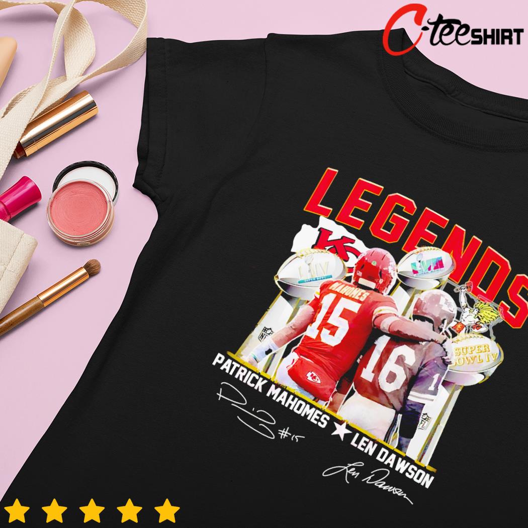 Legends Patrick Mahomes And Len Dawson signature shirt, hoodie, sweater,  long sleeve and tank top