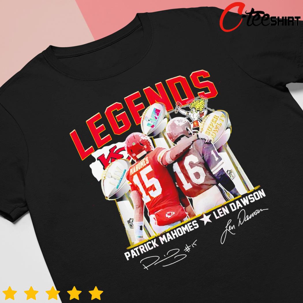 Legends Patrick Mahomes And Len Dawson signature shirt, hoodie, sweater,  long sleeve and tank top