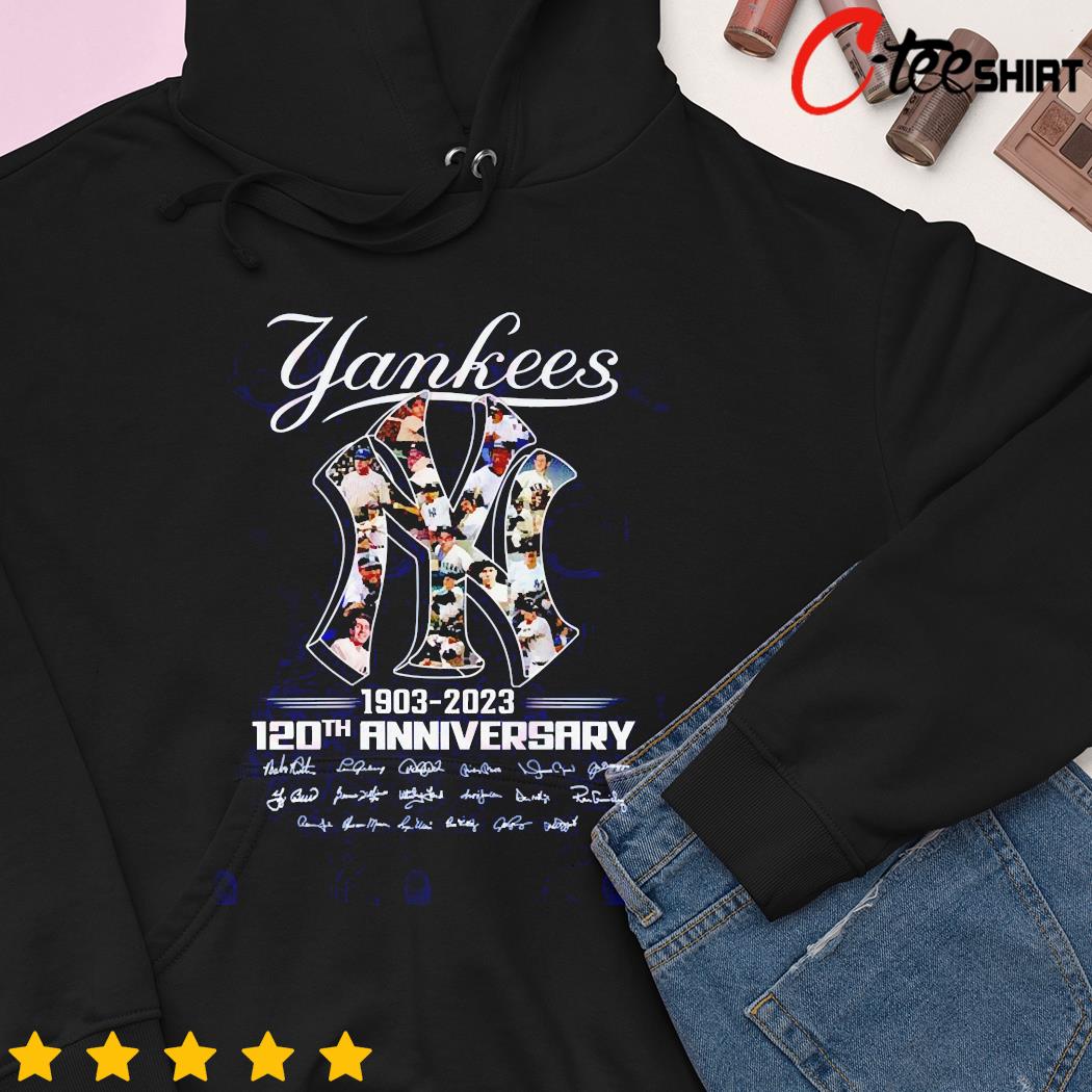 NY Yankees 1903 – 2023 120th Anniversary members signature hoodie