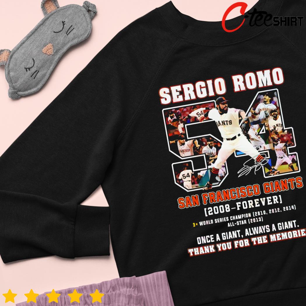 Sergio Romo San Francisco Giants 2008 forever thank you for the memories  signature shirt, hoodie, sweater, long sleeve and tank top