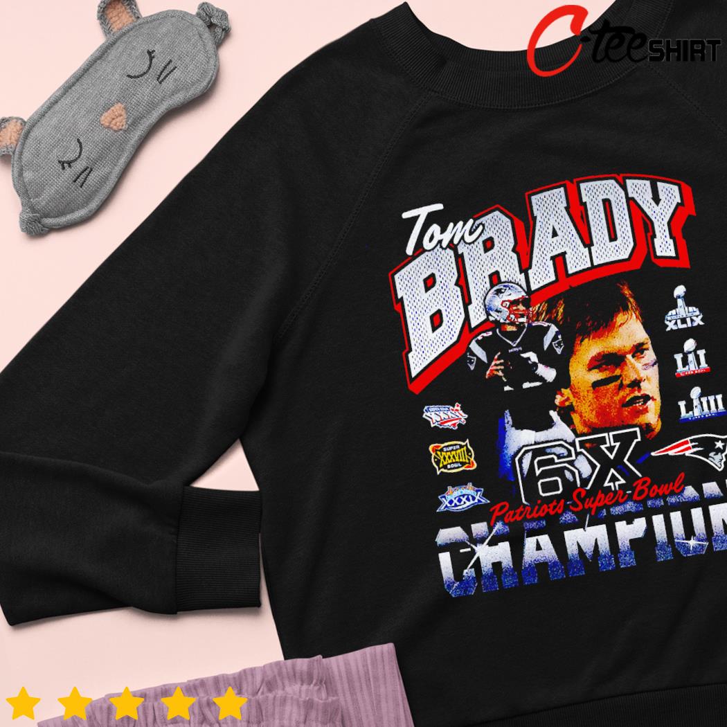 TB12 Tom Brady 6 Time Superbowl Champion T-Shirt Men’s XL New England  Patriots