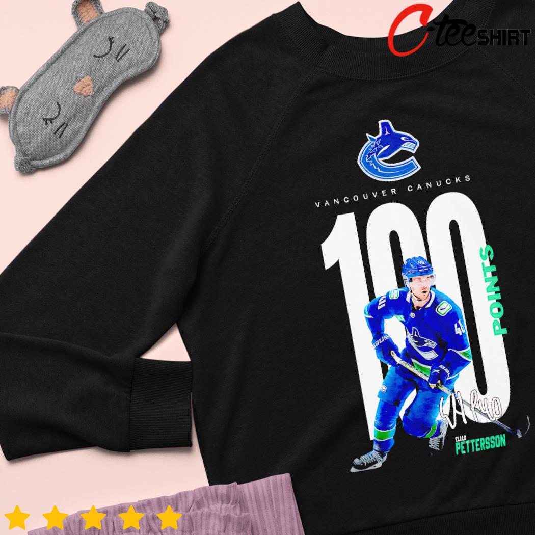 Vancouver Canucks 100 Points Elias Pettersson Signature Shirt