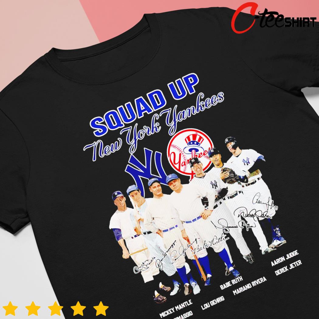 Squad Up New York Yankees Team Baseball Signatures shirt, hoodie, sweater,  long sleeve and tank top