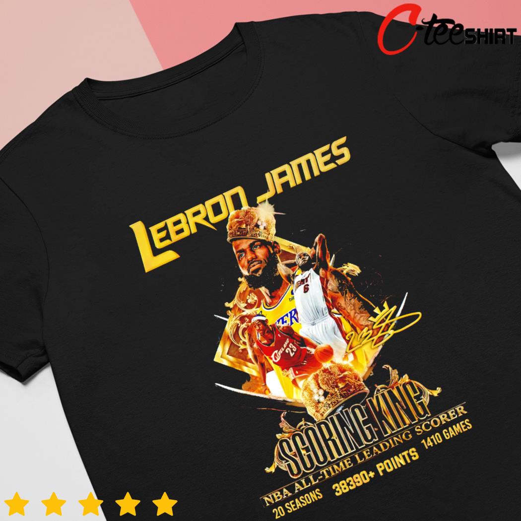 Lebron James scoring King NBA all-time leading scorer shirt