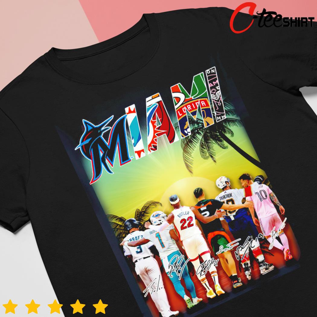 Miami Heat Dolphins Hurricanes Panthers Inter Miami Marlins shirt