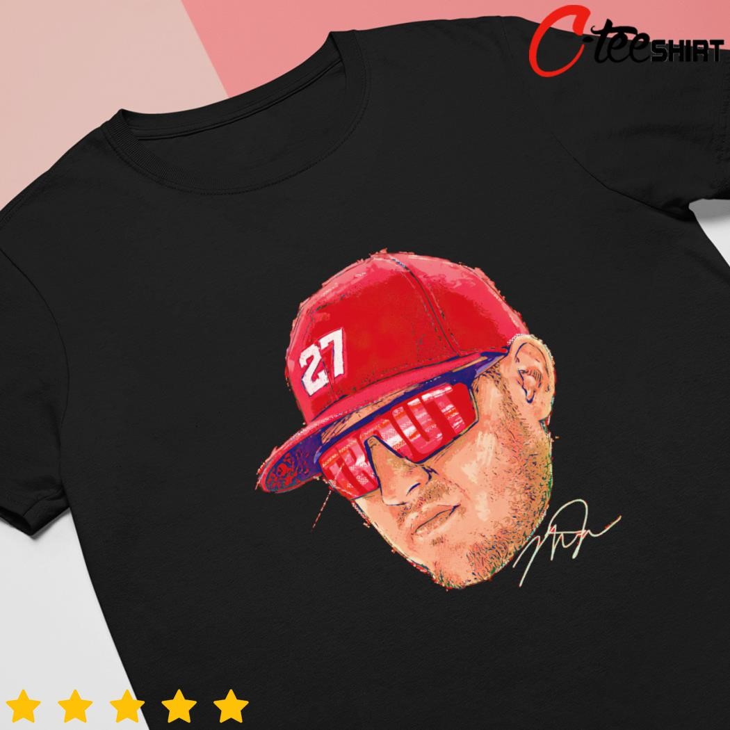 Mike Trout Cartoon 27 signature T-Shirt, hoodie, sweater and long