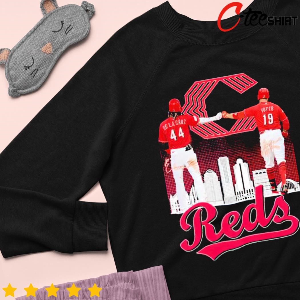 Official Cincinnati Reds Skyline Elly De La Cruz and Joey Votto signatures  shirt - Limotees