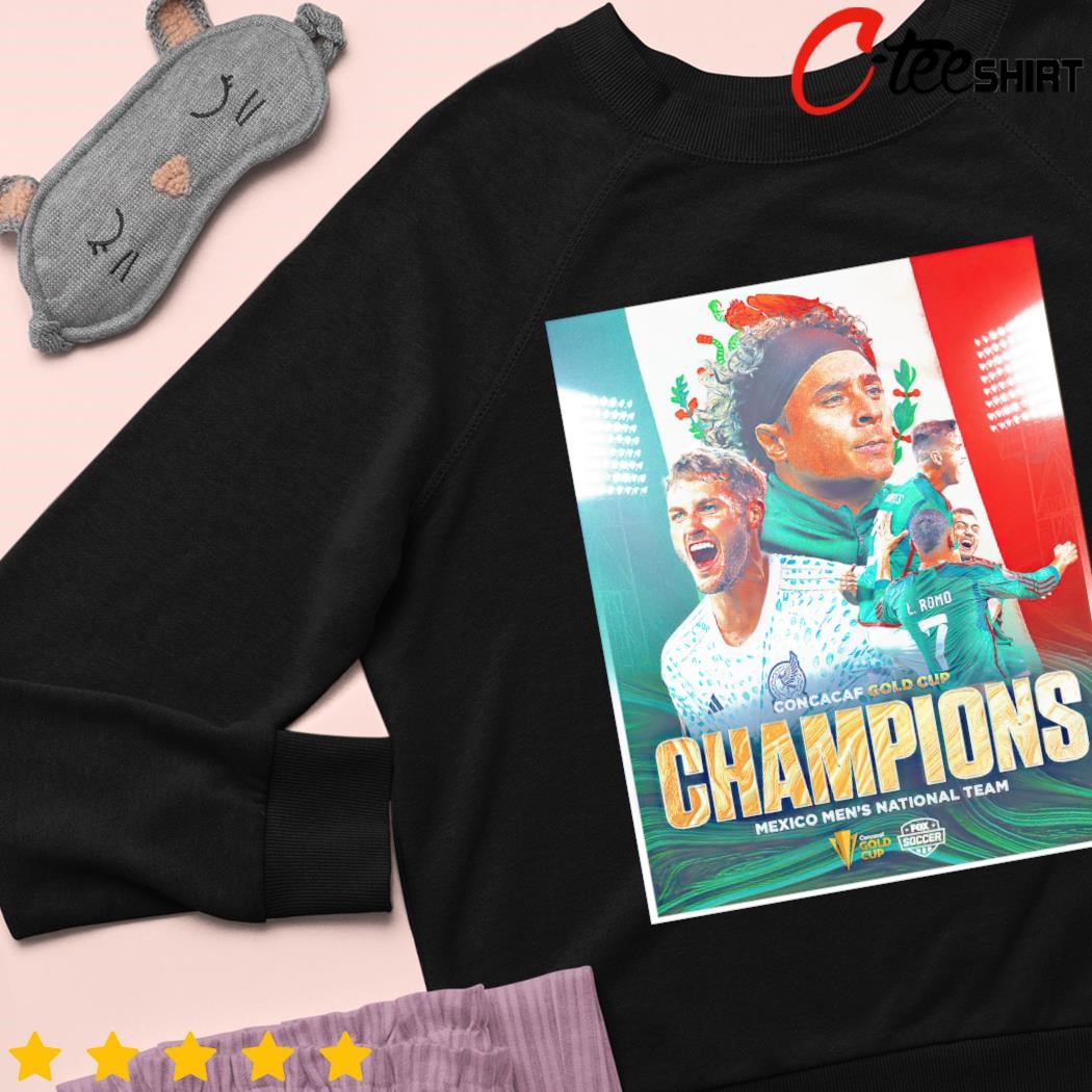 Concacaf Gold Cup Champions Mexico Men's National team L Romo shirt,  hoodie, sweater and long sleeve