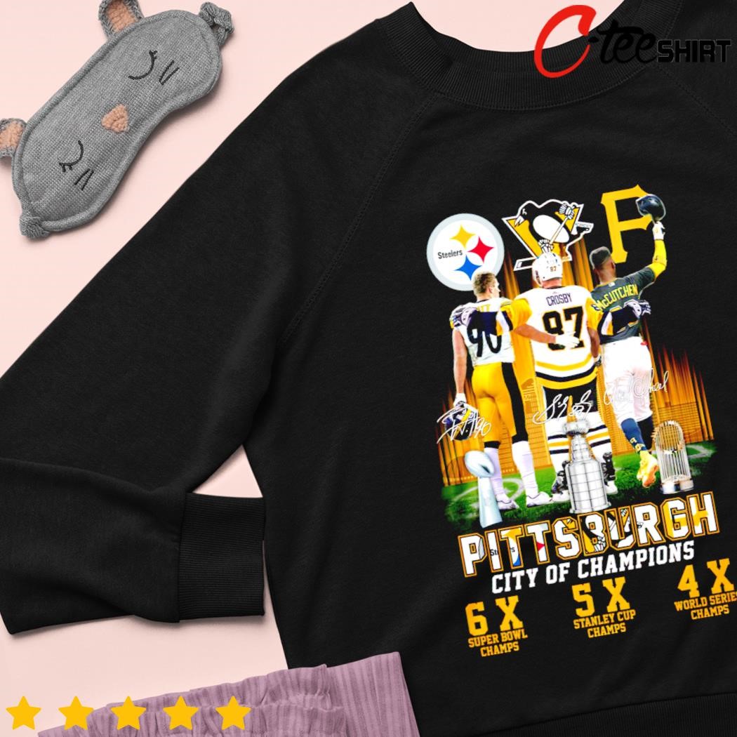 Official pittsburgh city of champions Steelers penguins pirates 2023 shirt,  hoodie, sweatshirt for men and women