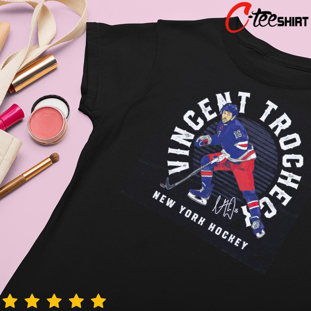 Vincent Trocheck 16 New York Rangers ice hockey signature shirt