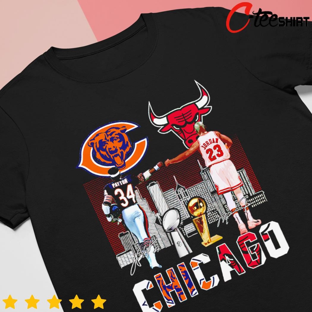 Buy Walter Payton and Michael Jordan Chicago signatures shirt For