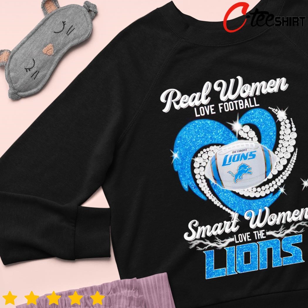 Real Women Love Football Smart Women Love The Lions T-Shirt - Lelemoon