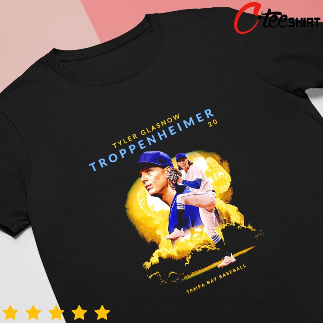 Official Tyler Glasnow Troppenheimer Tampa Bay Baseball T-shirt
