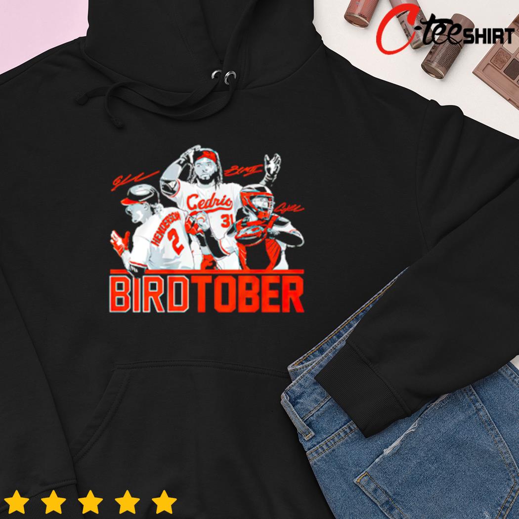 Adley Rutschman, Gunnar Henderson, And Cedric Mullins Birdtober Signatures  T-Shirt, hoodie, sweater, long sleeve and tank top