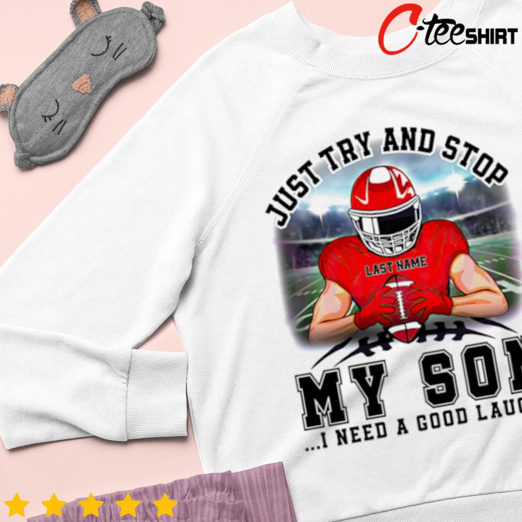 Personalized Just Try And Stop My Son Football Player PNG