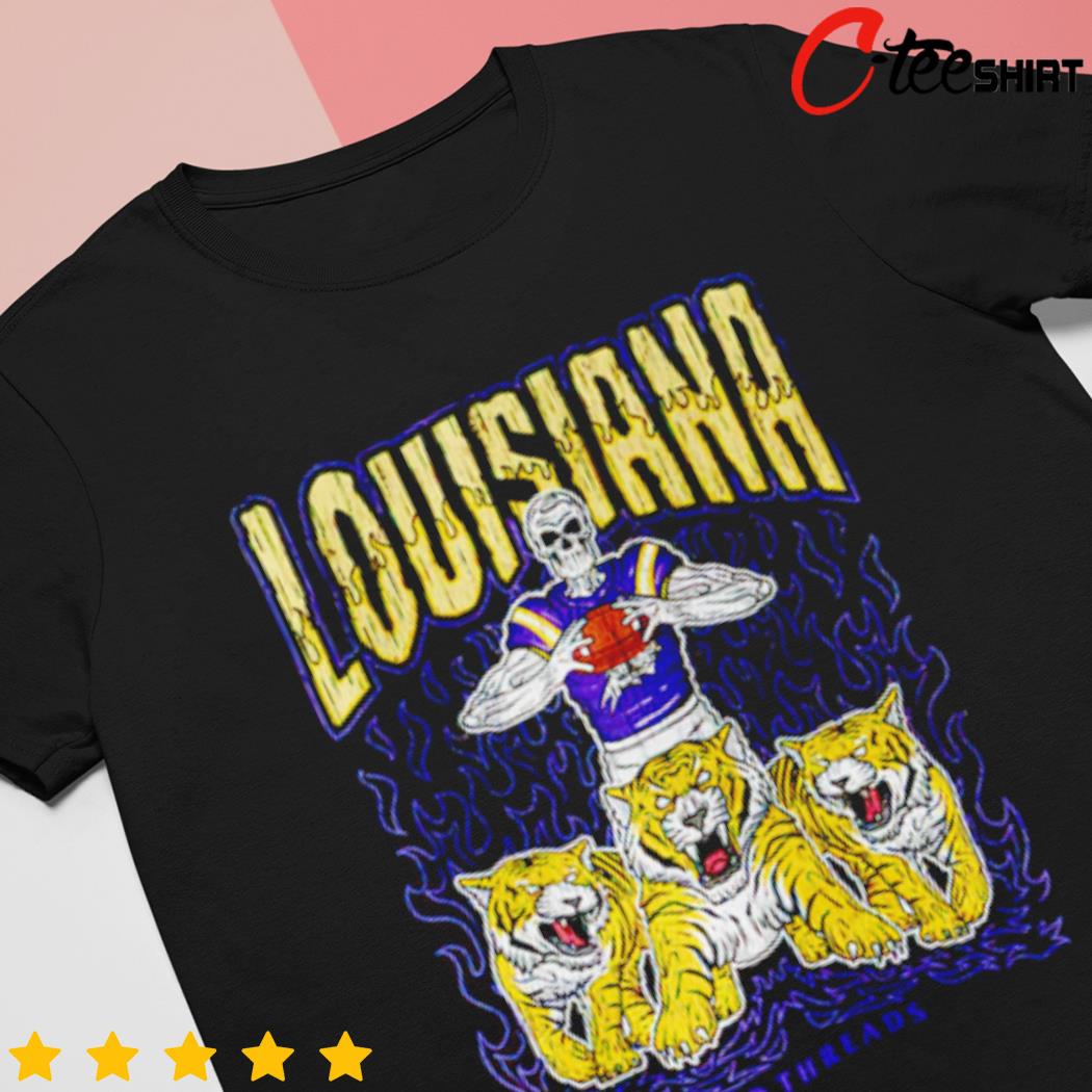 LSU Louisiana Football skeleton shirt, hoodie, sweater, long sleeve and  tank top