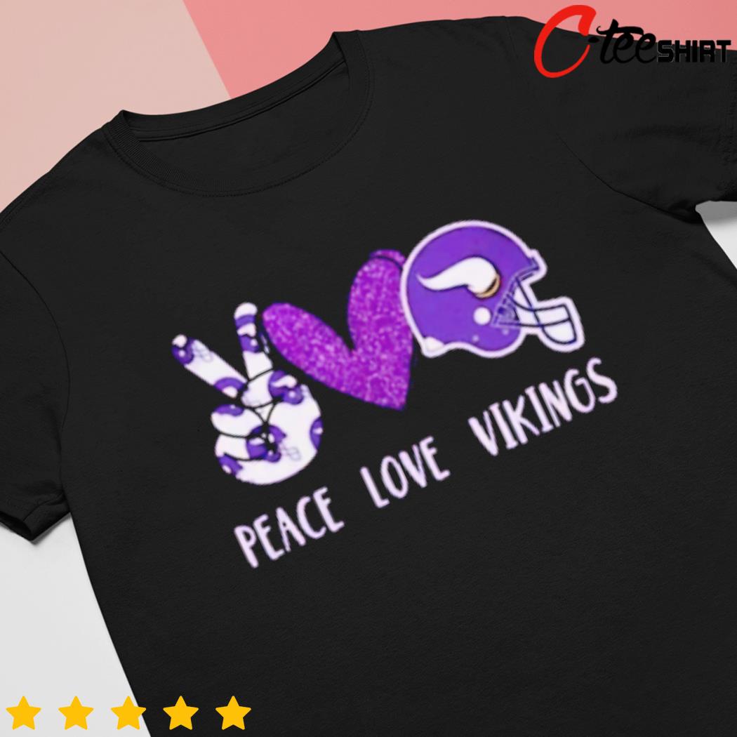 Peace love Minnesota Vikings football shirt, hoodie, sweater, long