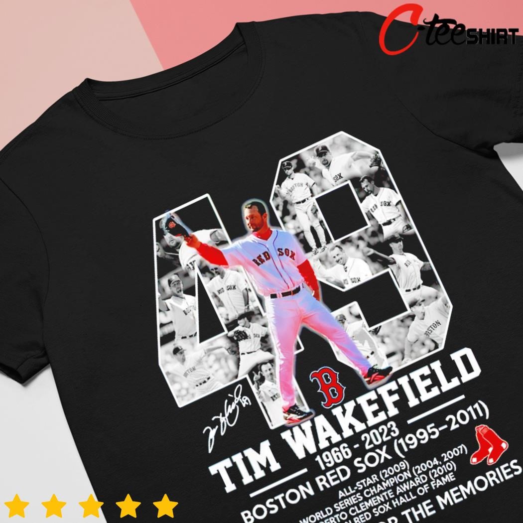 49 Tim Wakefield 1966 – 2023 Boston Red Sox 1995 – 2011 Thank You For The  Memories T Shirt - Limotees