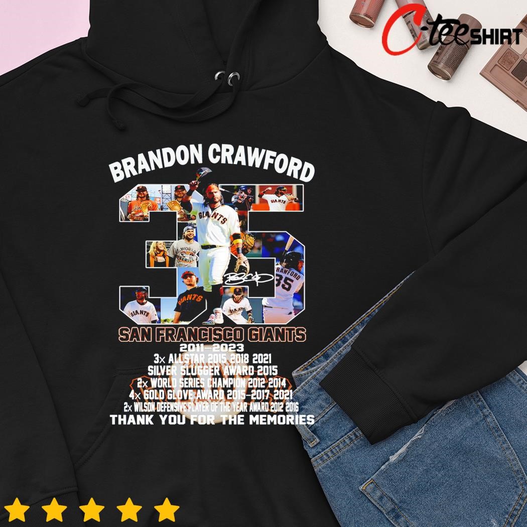 35 Brandon Crawford San Francisco Giants 2011 – 2023 Thank You For The  Memories T-Shirt, hoodie, sweater, long sleeve and tank top