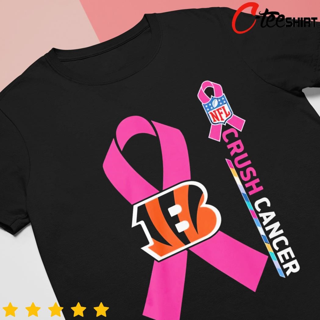 Crush Cancer Cincinnati Bengals NFL Shirt Cancer Support Women Men Shirt -  Best Seller Shirts Design In Usa