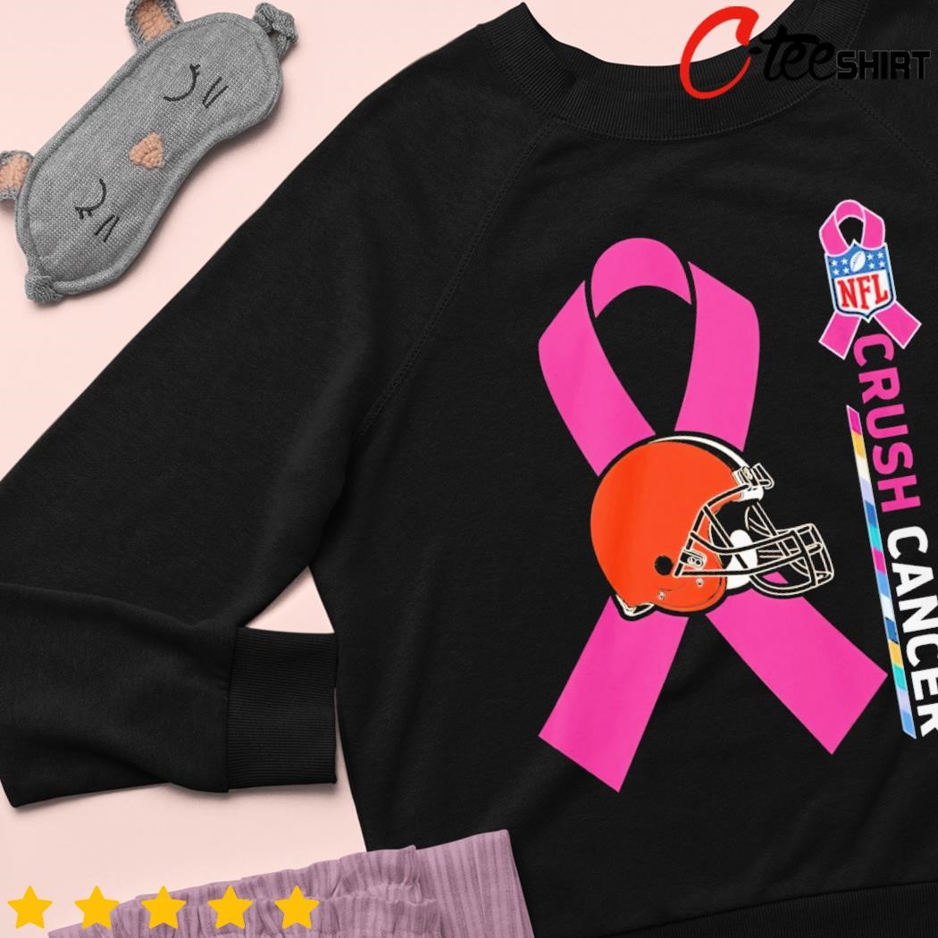 Crush Cancer Cleveland Browns NFL Shirt Cancer Support