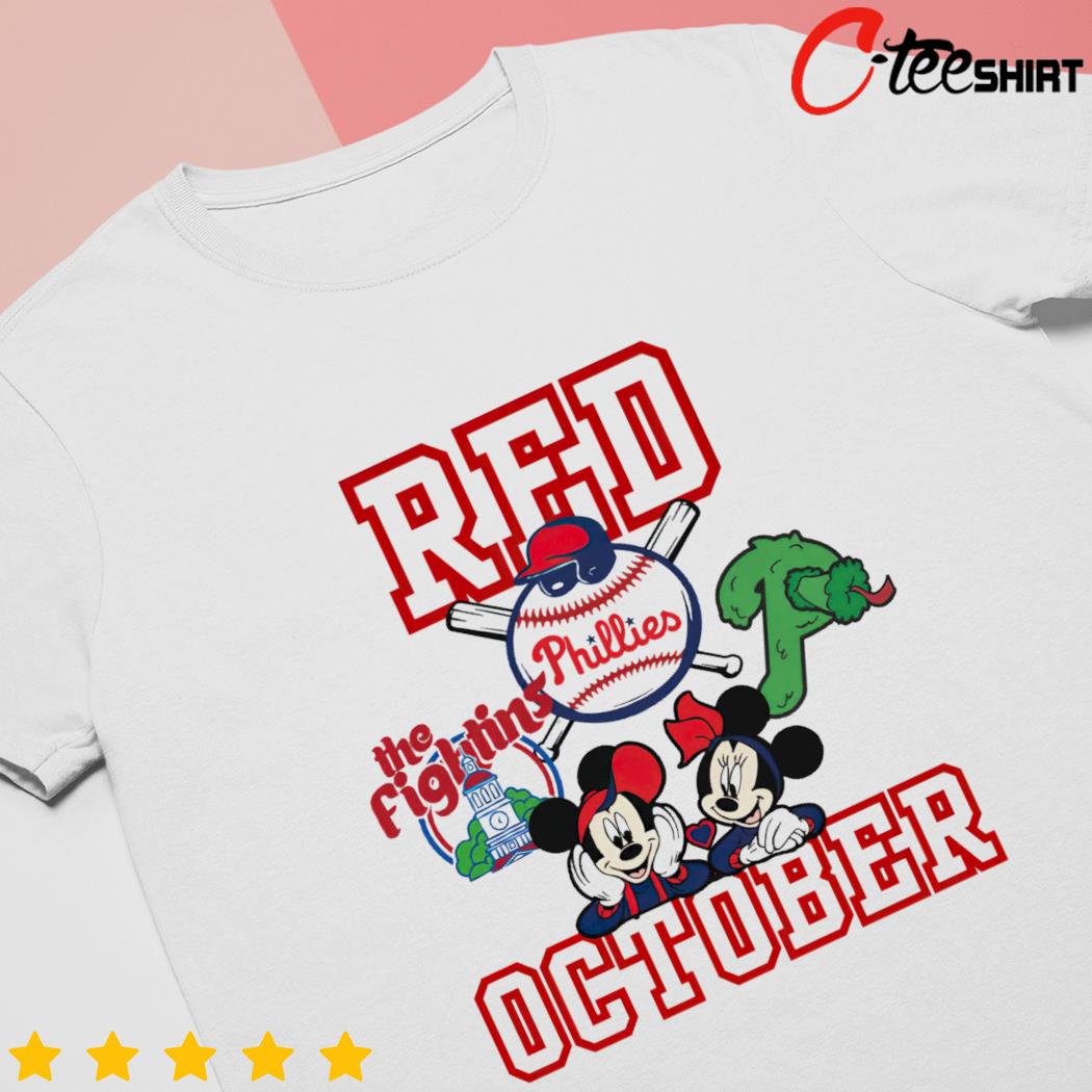 Mickey Disney Red October Phillies Shirt - High-Quality Printed Brand