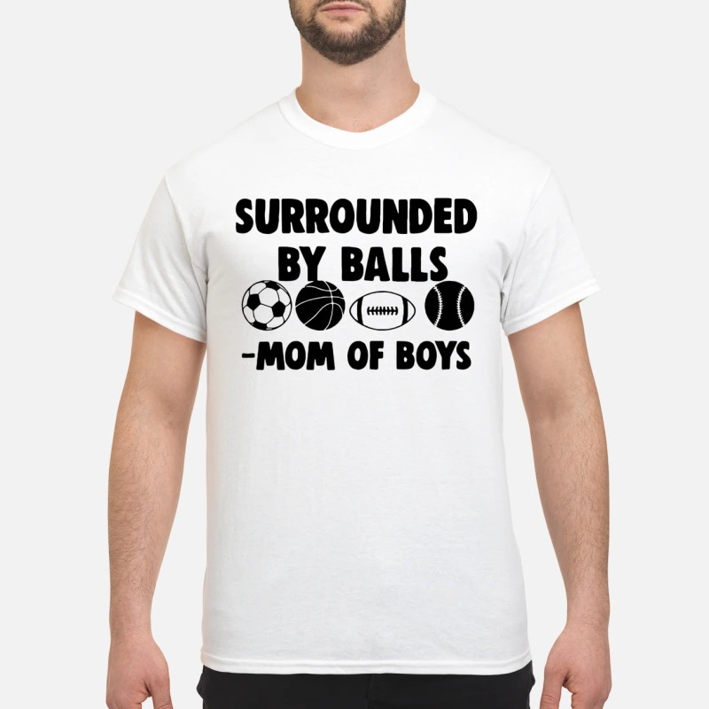 balls on back of tee shirt