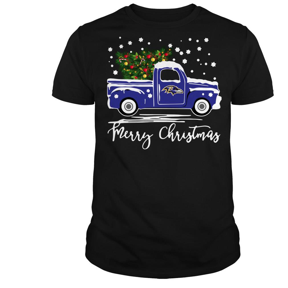 car christmas tree shirt