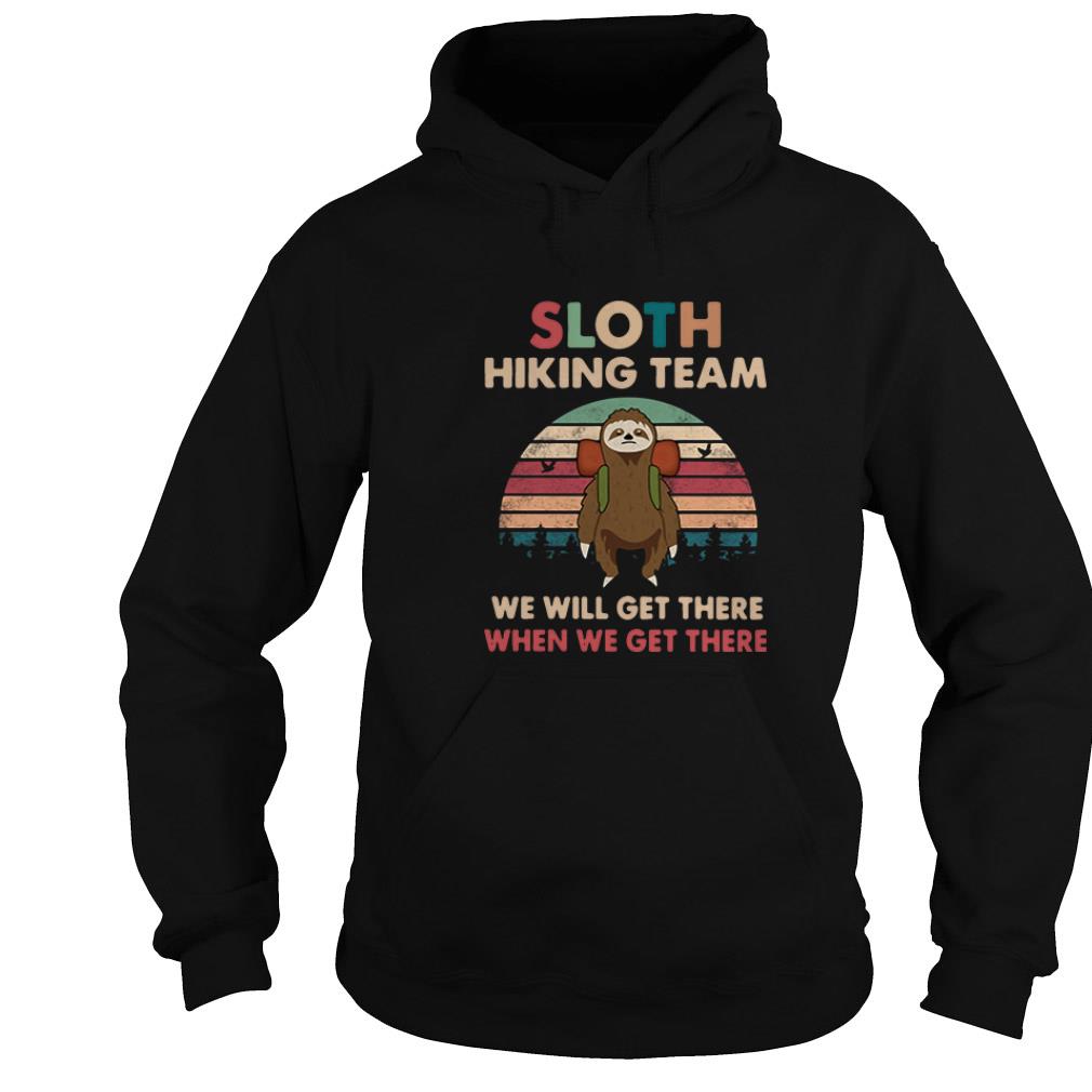 sloth hiking team sweatshirt