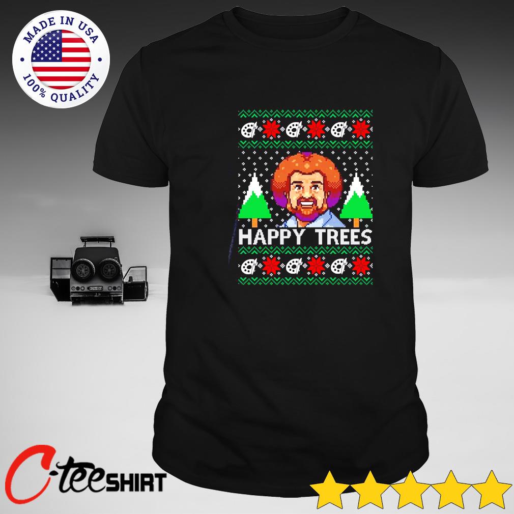 kohls bob ross christmas shirt